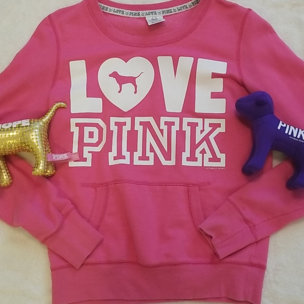 SOLD Victoria's Secret Pink Pullover Sweatshirt Vintage Size XS - Picture 2 of 6
